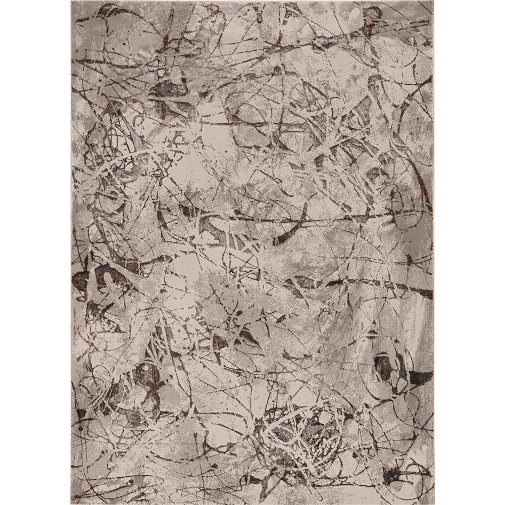 KAS 7502 Inspire 9 ft. 10 in. X 13 ft. 2 in. Area Rug in Ivory/Grey Escape